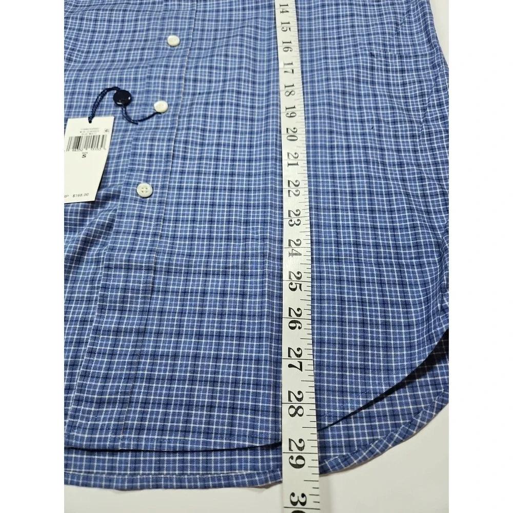 Polo Ralph Lauren Mens Blue‎ Plaid Classic Fit Button Up Shirt Size Small NWT